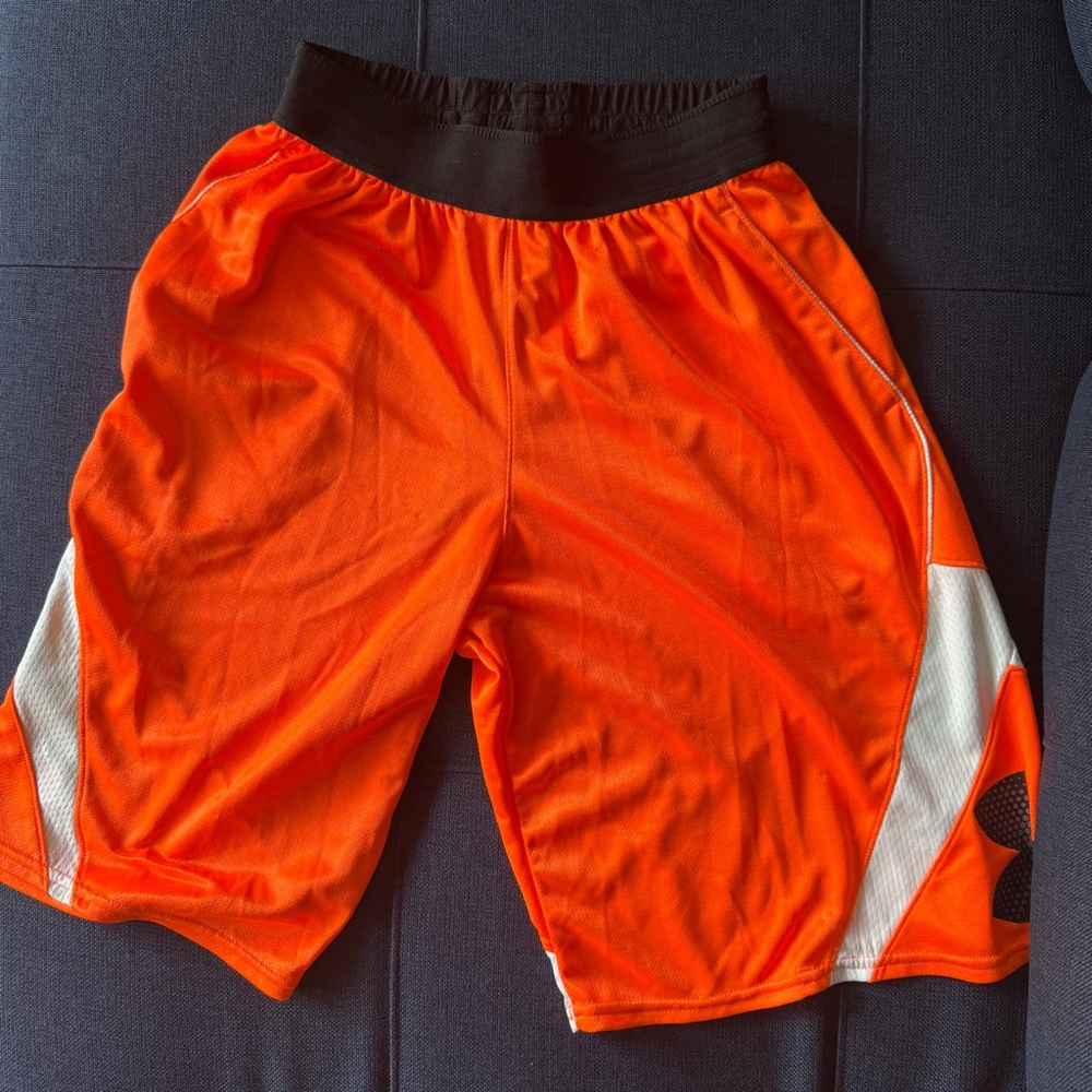 Under Armour Orange Basketball Shorts